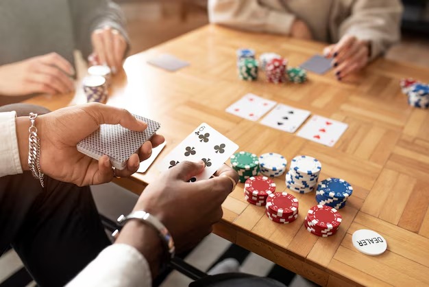 Live dealer card table at marettoto studio