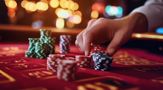 Live dealer table with cards and multilingual interface
